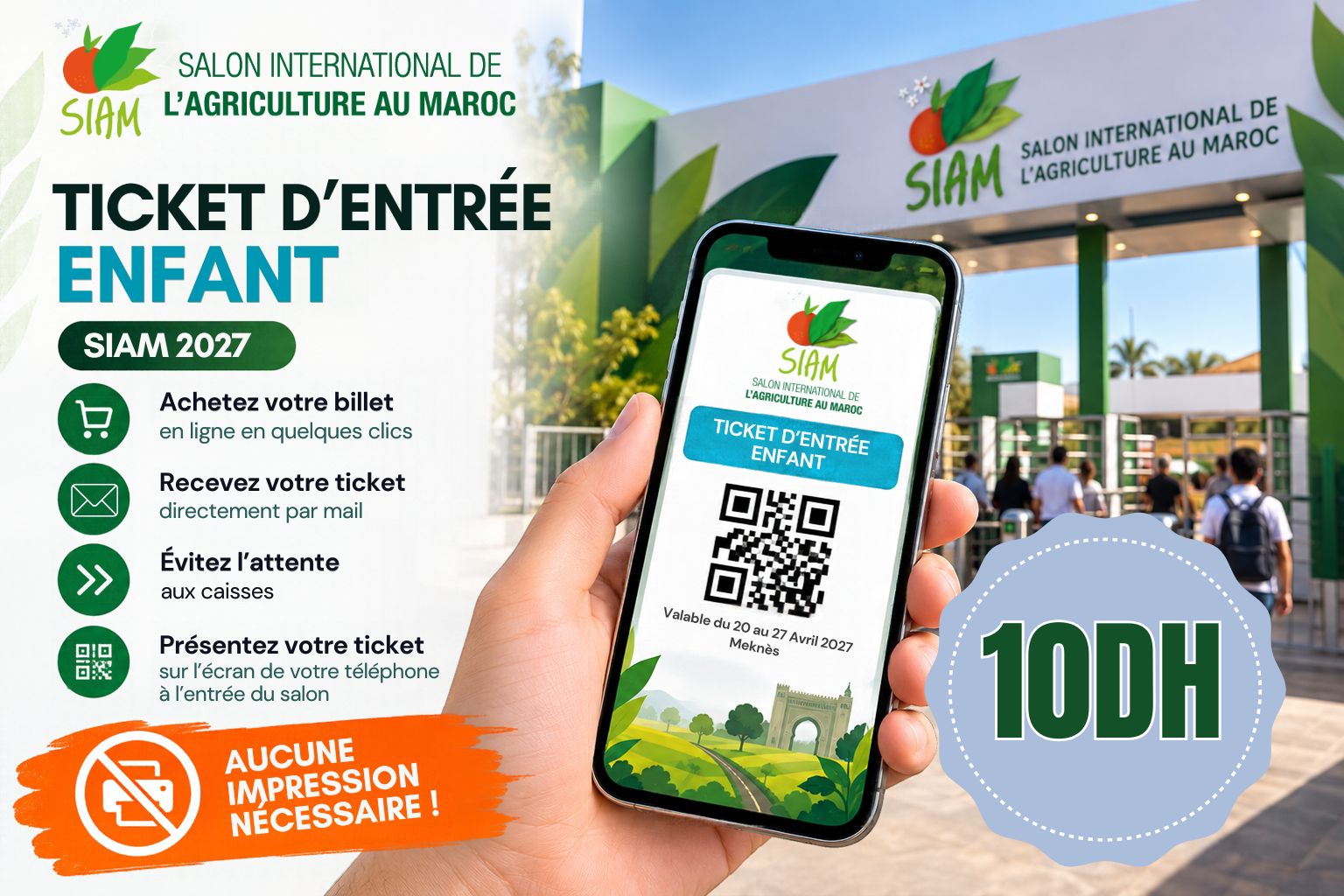 Ticket Enfant - SIAM 2027